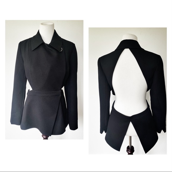 MISHA COLLECTION Jackets & Blazers - Misha Collection Open Back Jacket Blazer Black